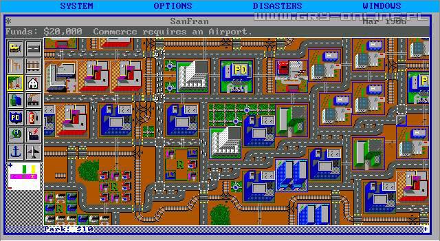 MS Dos žaidimas - SimCity